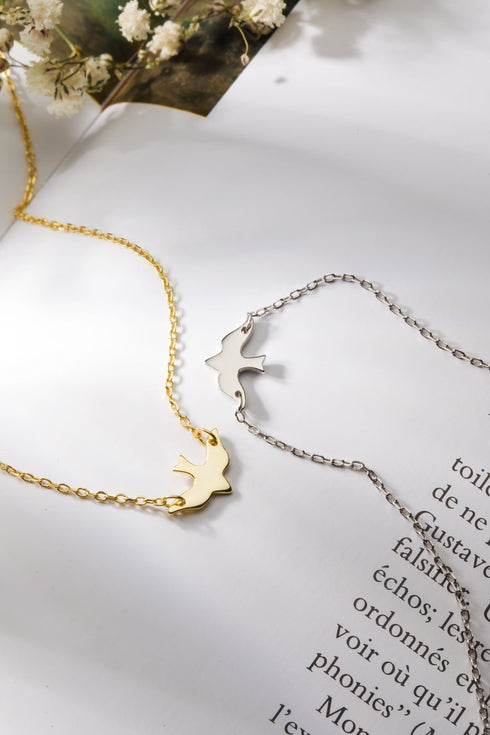 Colier din argint Randunica (Silver/Gold)